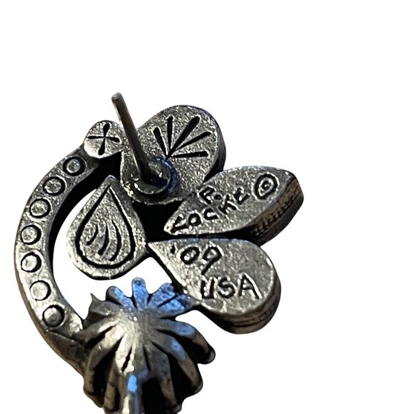 Patricia Locke Masque Handmade Crystal Earrings Silver Toned 2009 NWD - Picture 2 of 4